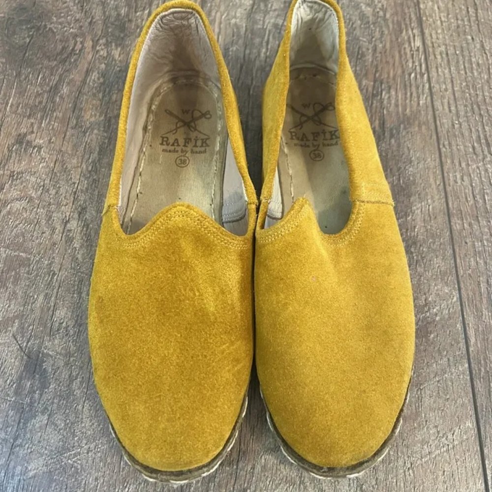 Rafik Sabah Turkish Yellow Olimpos Slippers Size 38